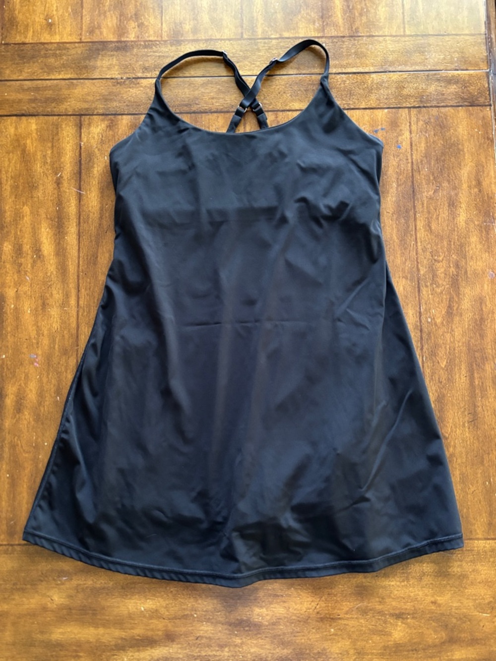 Ewedoos Black Active dress with built in shorts and bra Size Large